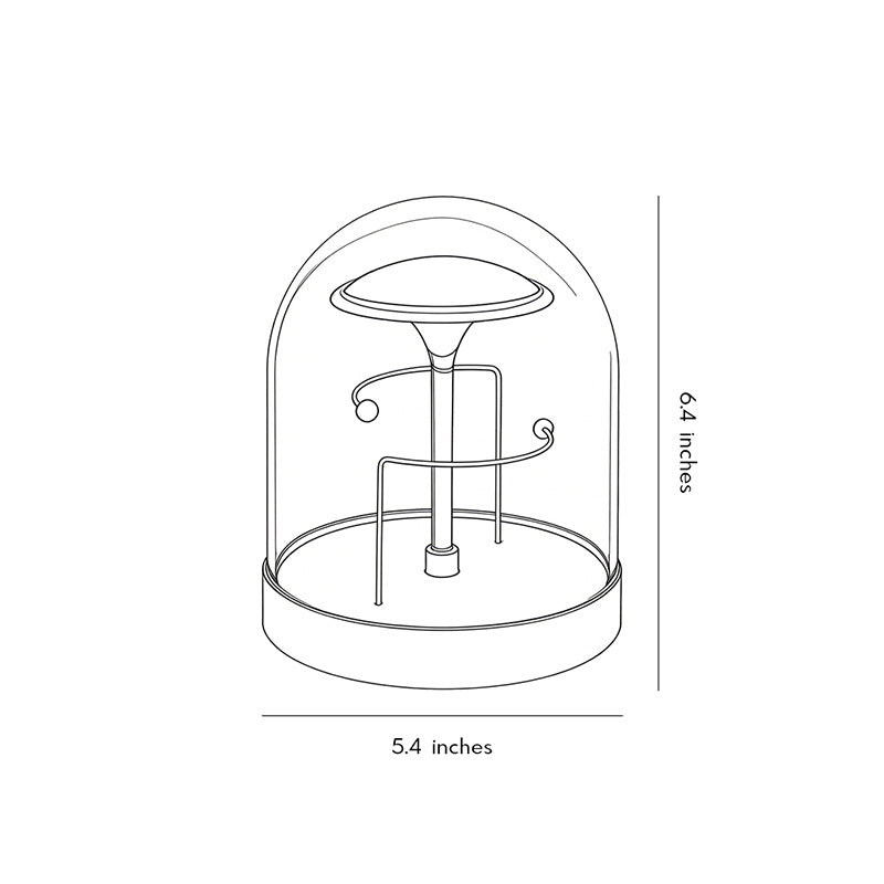 Elegant Glass Dome LED Table Lamp for Fairy Tale Bedroom Decor