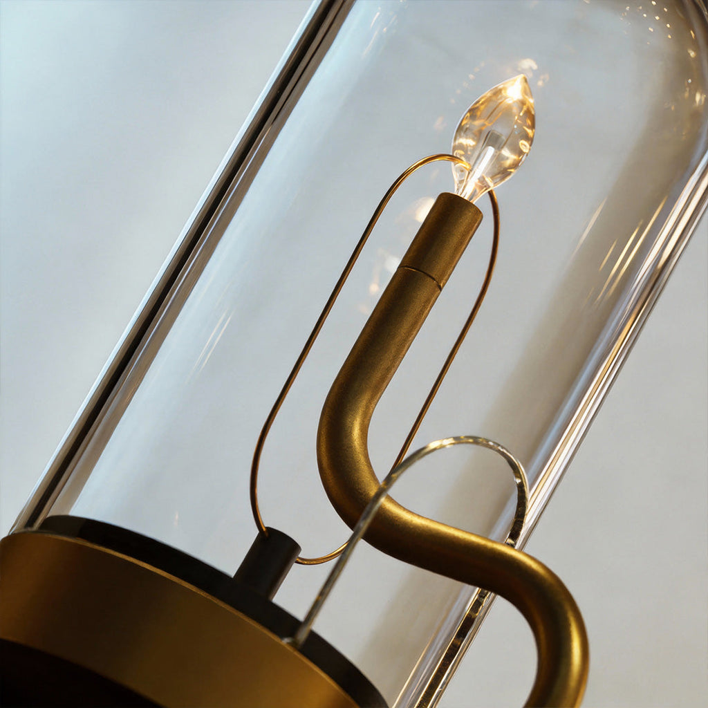 Modern Clear Glass Dome LED Table Light for Bedroom or Living Room