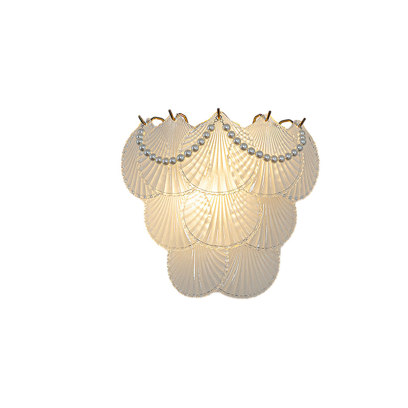 Luxury Modern Glass Feather Wall Sconce Light for Contemporary Rooms
