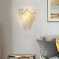 Luxury Modern Glass Feather Wall Sconce Light for Contemporary Rooms