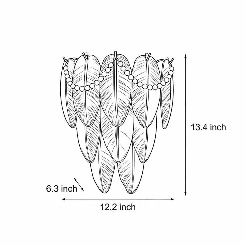 Luxury Modern Glass Feather Wall Sconce Light for Contemporary Rooms