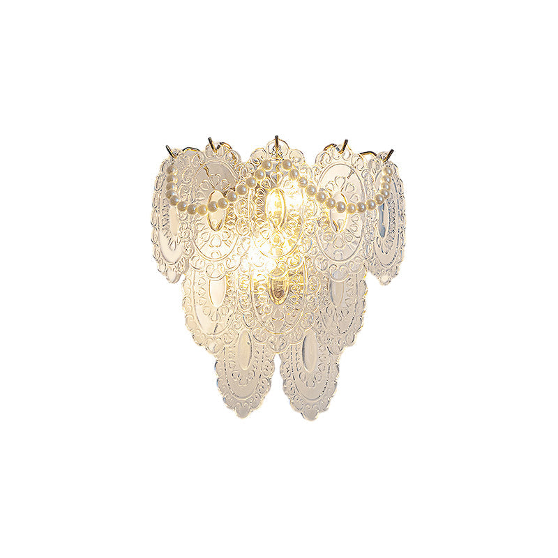 Luxury Modern Glass Feather Wall Sconce Light for Contemporary Rooms