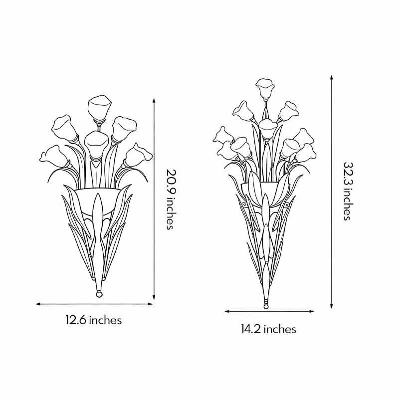 Rustic Glass Floral Wall Sconce in Natural Country Style for Living Room
