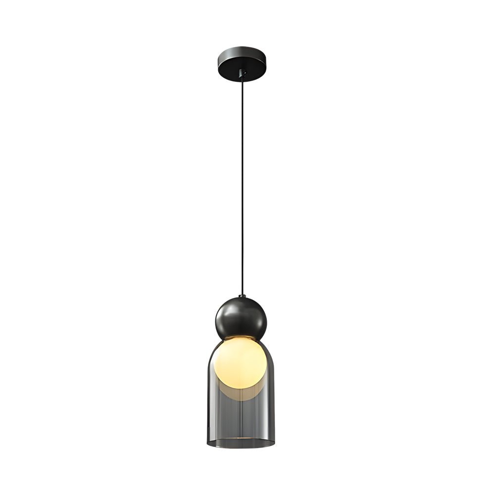 Luxury Copper Glass Gourd Pendant Light with 3 Step Dimming for Modern Living Rooms