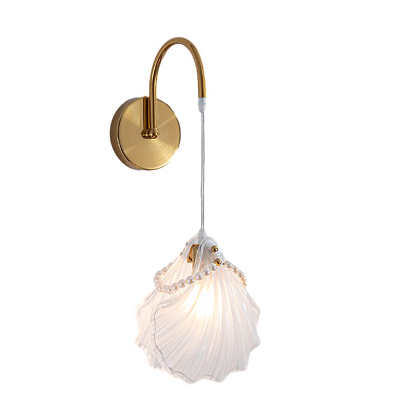 Nordic Glass Leaf Feather Wall Light Fixture for Contemporary Rooms