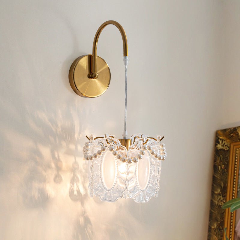 Nordic Glass Leaf Feather Wall Light Fixture for Contemporary Rooms