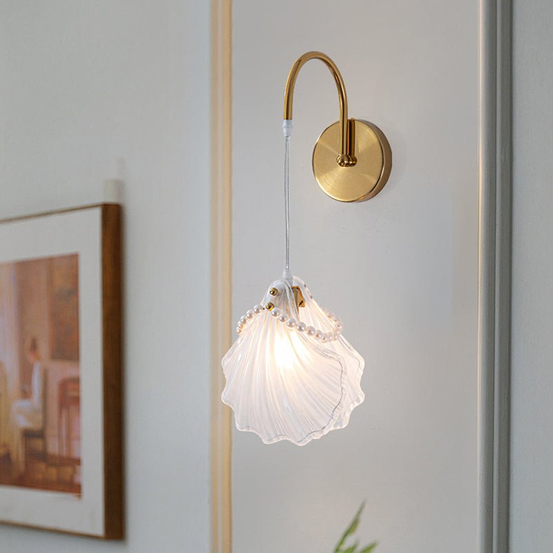 Nordic Glass Leaf Feather Wall Light Fixture for Contemporary Rooms