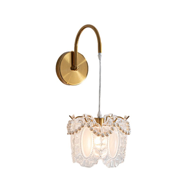 Nordic Glass Leaf Feather Wall Light Fixture for Contemporary Rooms