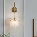 Nordic Glass Leaf Feather Wall Light Fixture for Contemporary Rooms
