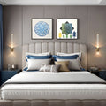Postmodern Clear Glass Wall Light Fixture for Living Room & Hallway