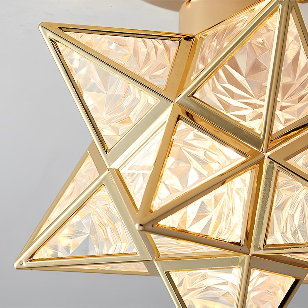 Modern Glass Moravian Star Pendant Light for Elegant Dining Room Decor