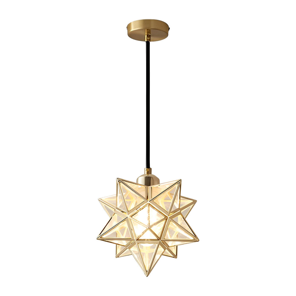 Modern Glass Moravian Star Pendant Light for Elegant Dining Room Decor