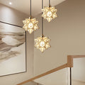 Modern Clear Glass Moravian Star Pendant Light for Entryway Illumination