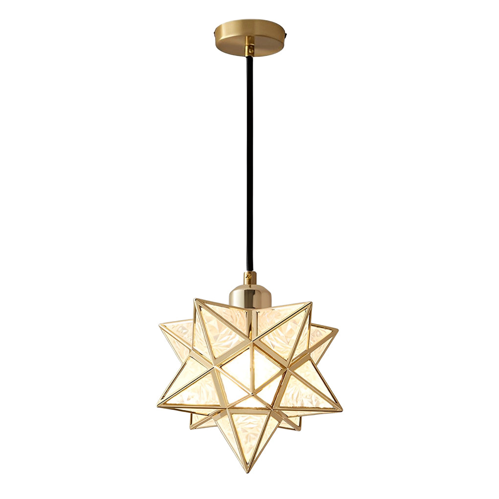 Modern Glass Moravian Star Pendant Light for Elegant Dining Room Decor