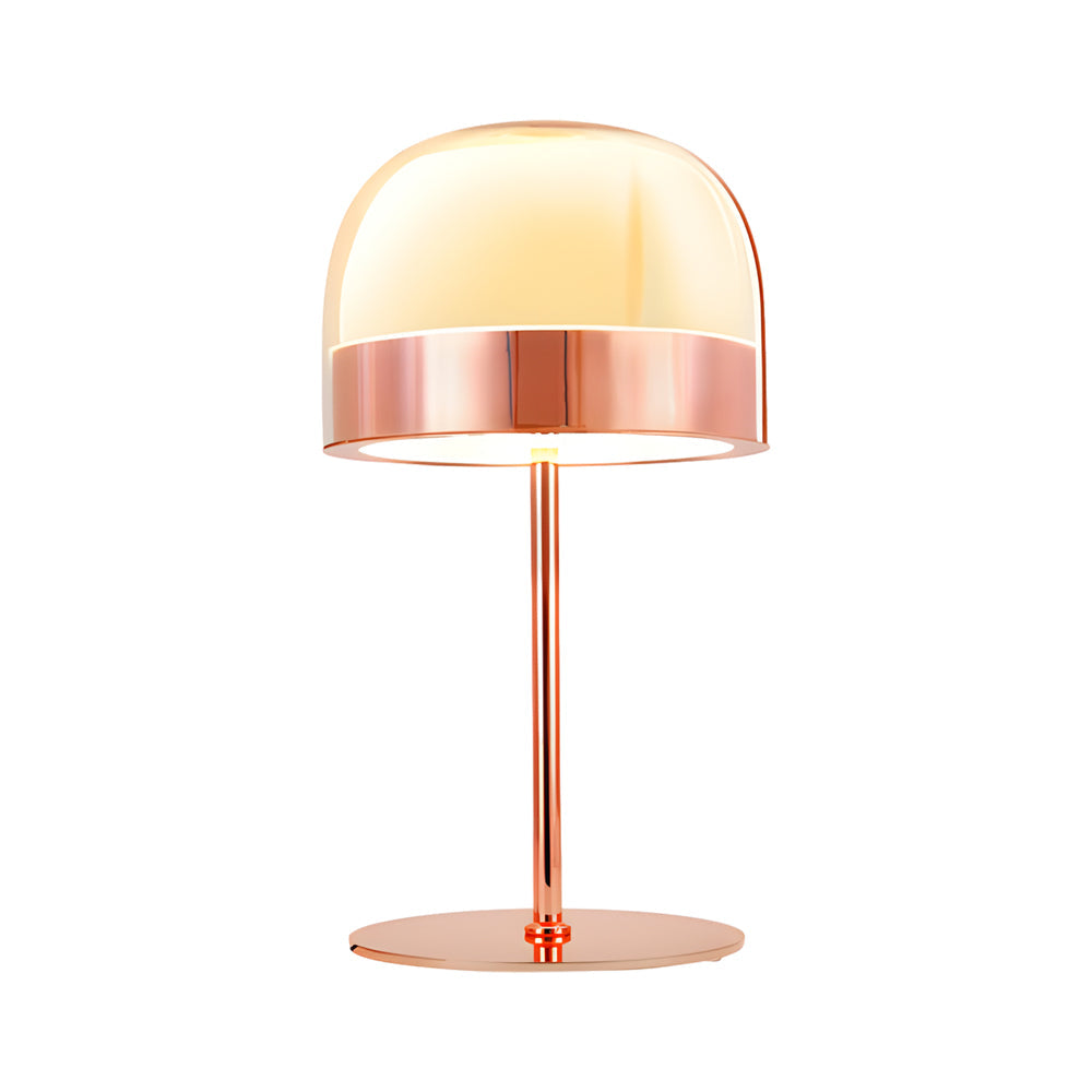 Contemporary White Glass Mushroom LED Table Lamp for Living Room Decor