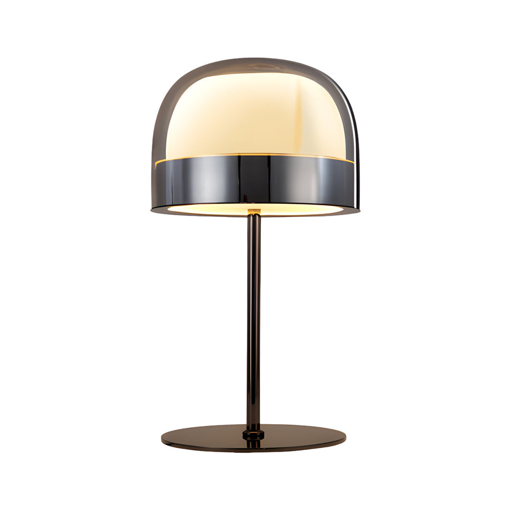 Contemporary White Glass Mushroom LED Table Lamp for Living Room Decor