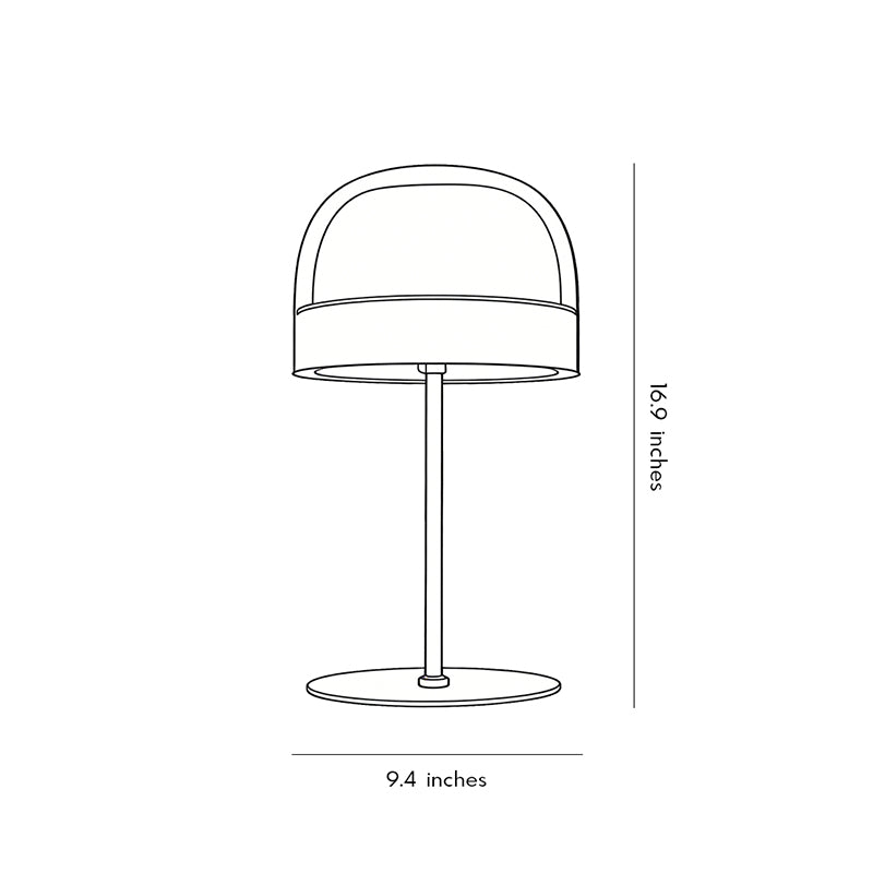 Contemporary White Glass Mushroom LED Table Lamp for Living Room Decor
