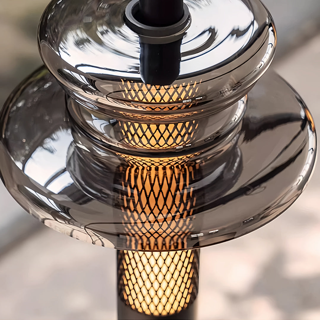 Elegant Clear Glass Geometric Pendant Light Fixture for Modern Spaces
