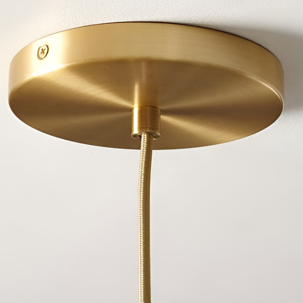 Modern Clear Glass Round Pendant Light Fixture for Dining Room Decor