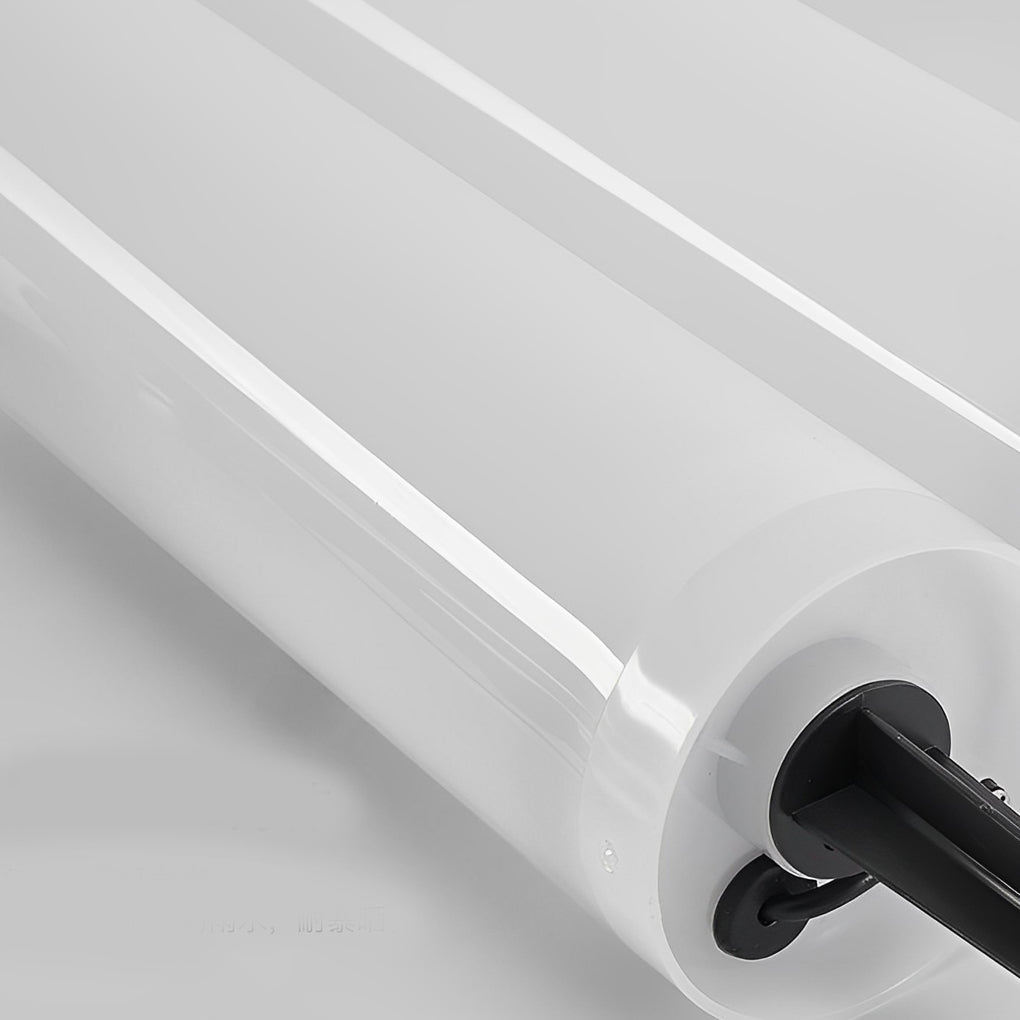 Modern White Waterproof Solar-Powered Cylindrical Lawn Light Post