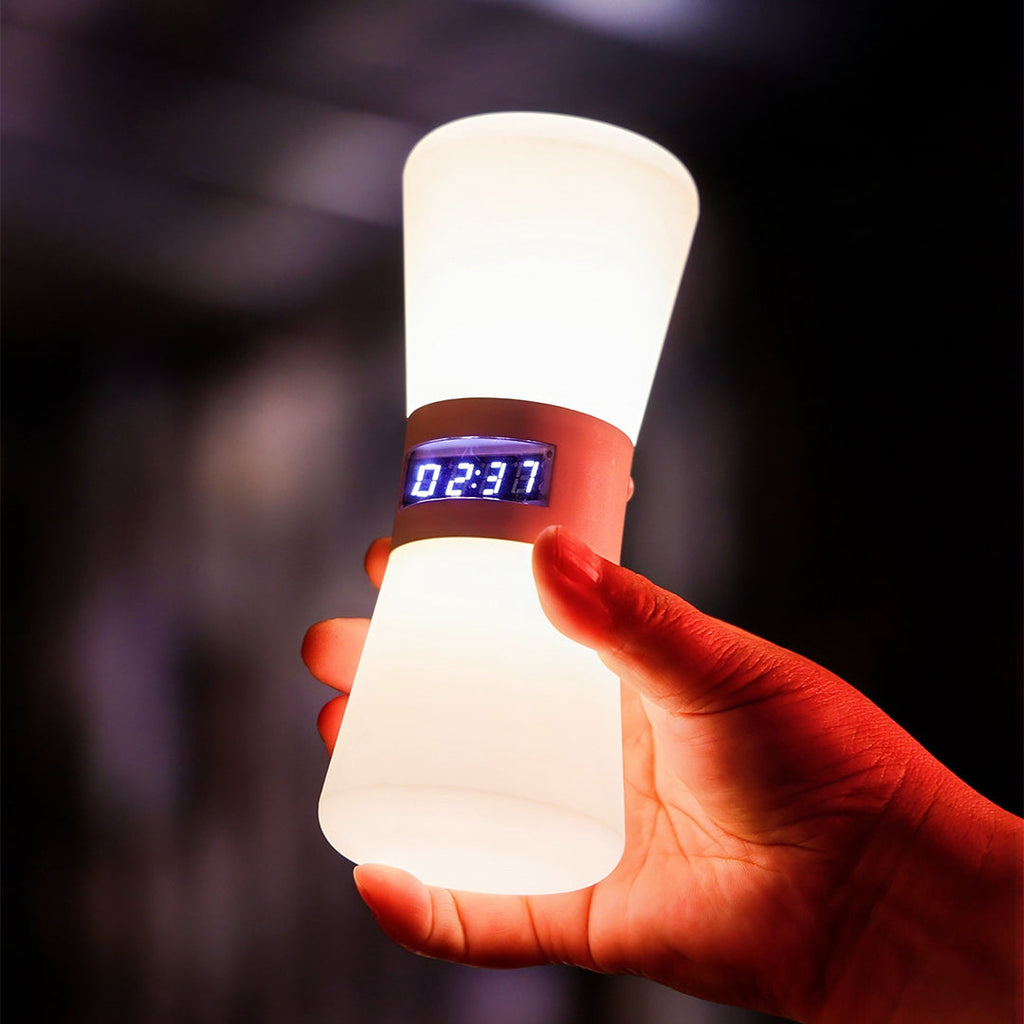 Modern White Hourglass Table Lamp with Gravity Sensor for Home Decor