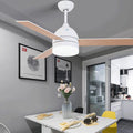 Sleek Silver Electroplated Metal LED Ceiling Fan Light for Modern Homes