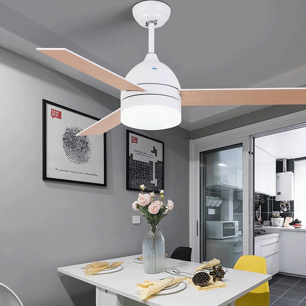 Sleek Silver Electroplated Metal LED Ceiling Fan Light for Modern Homes