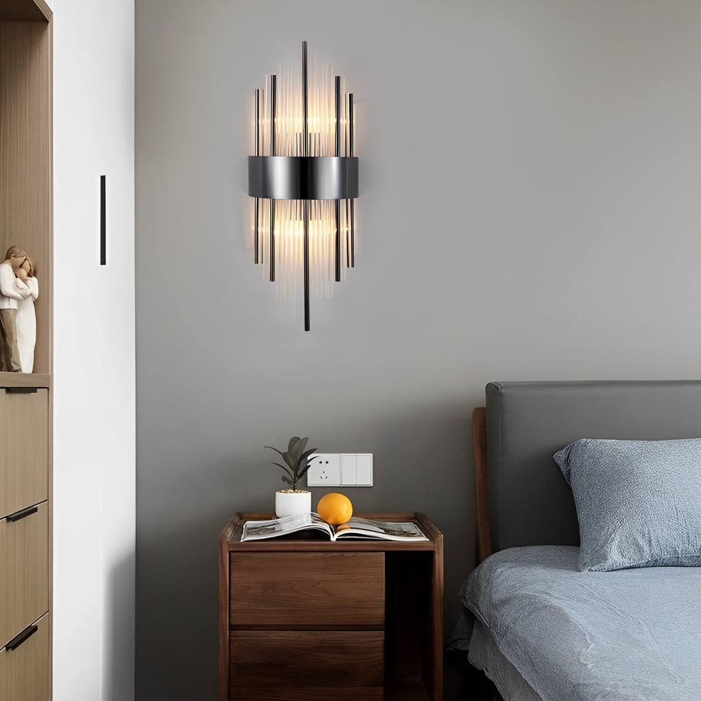 Luxury Modern Gold and Crystal LED Wall Sconces for Living Room Decor