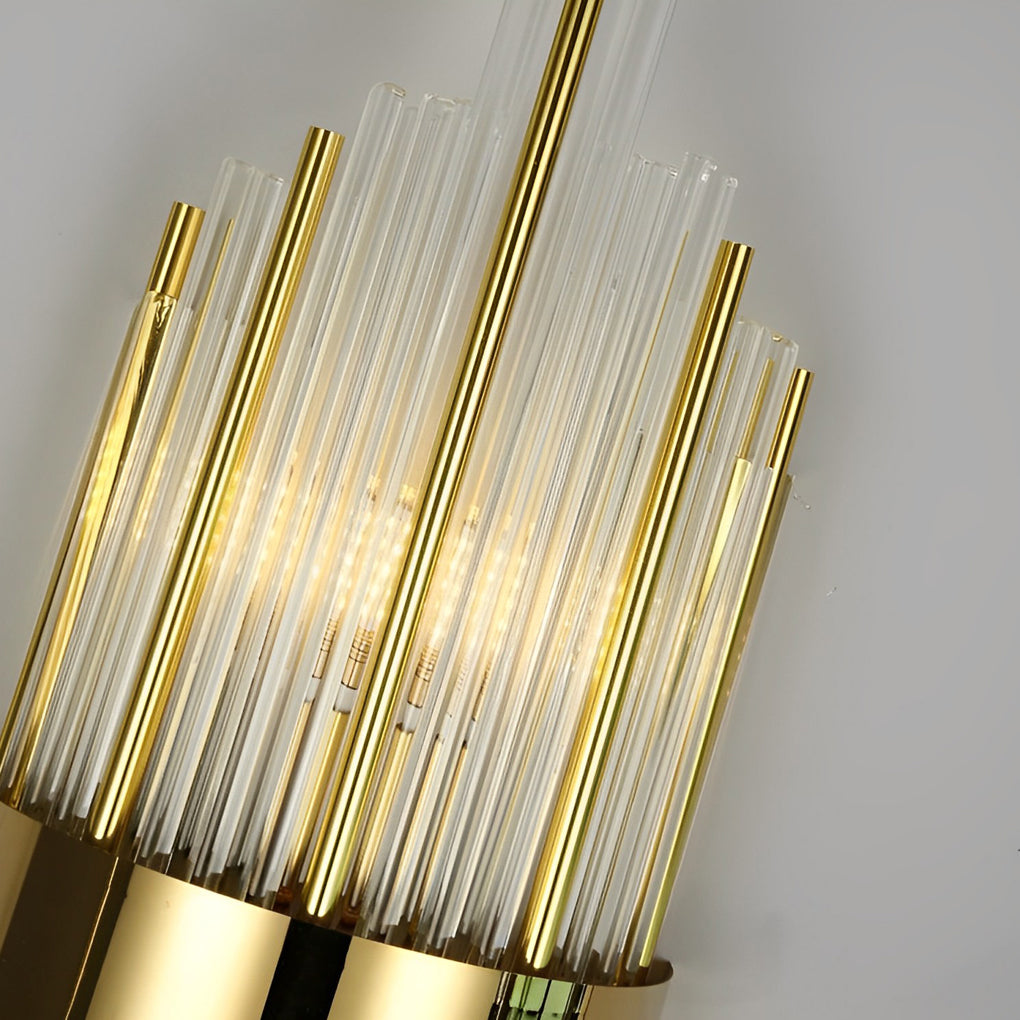 Luxury Modern Gold and Crystal LED Wall Sconces for Living Room Decor