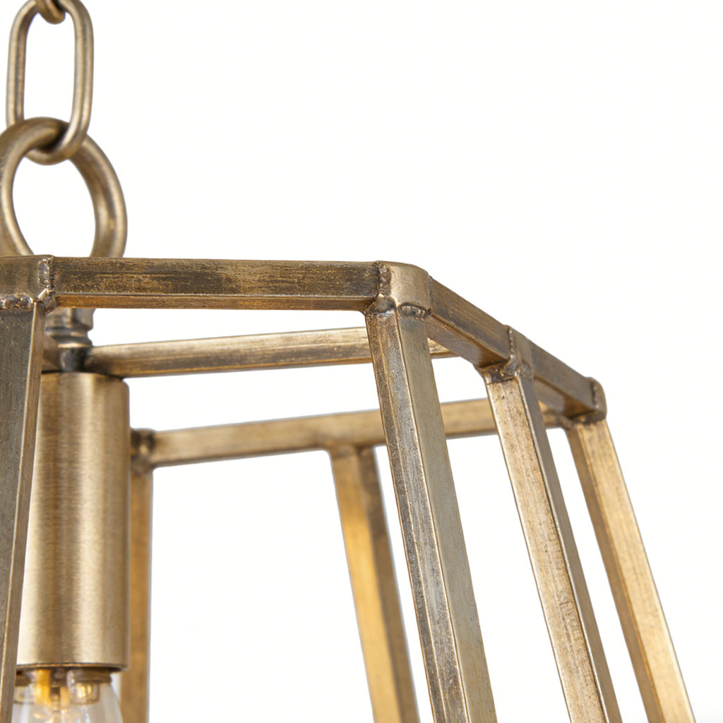 Modern Gold Geometric Hanging Pendant Light for Kitchen or Dining Room