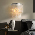 Coastal Capiz Shell LED Wall Sconces in Metallic Finish for Modern Decor