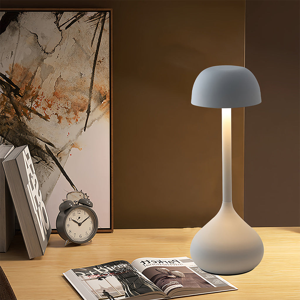 Rustic Bronze Gourd-Shaped Rechargeable Metal Table Lamp for Cozy Spaces