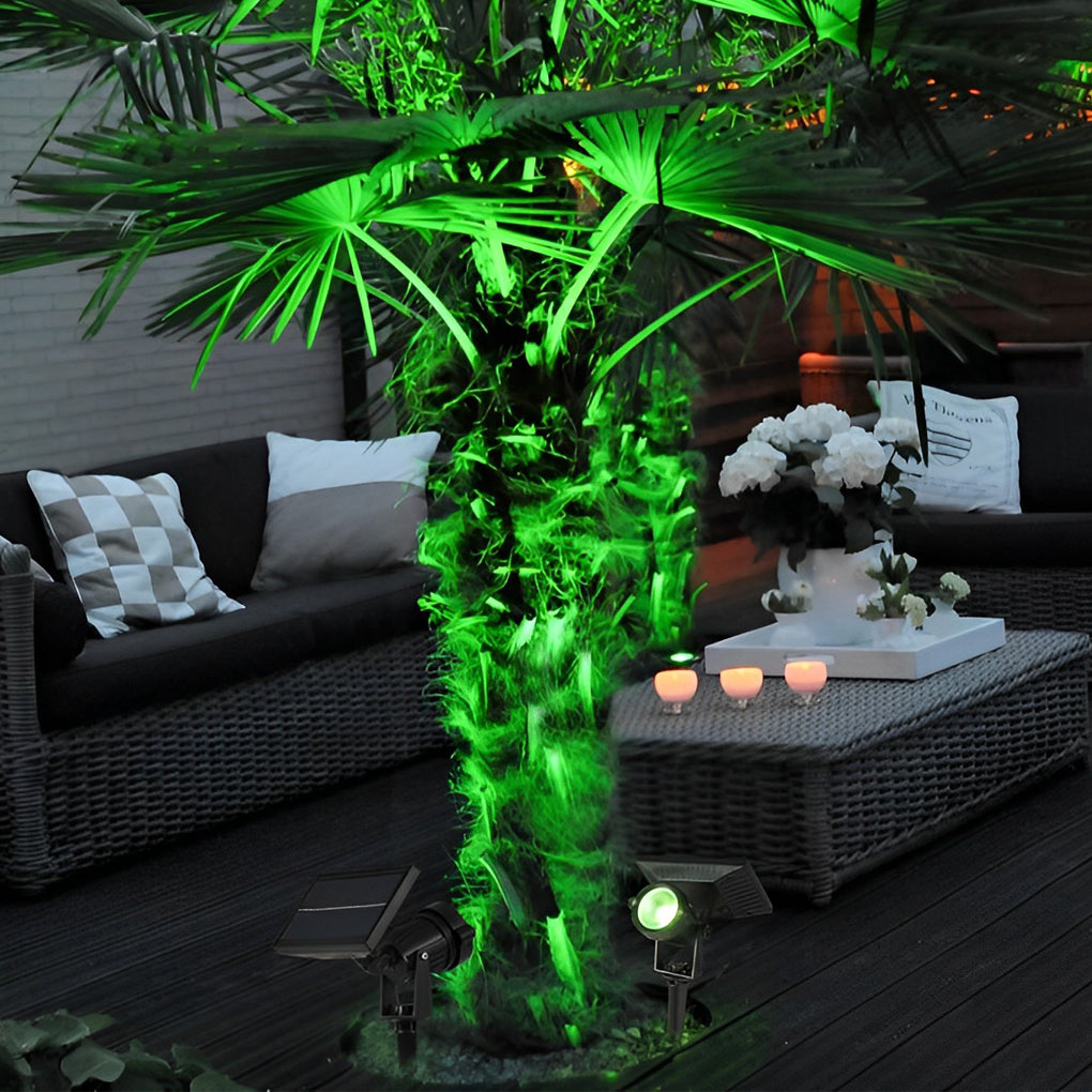 Adjustable Waterproof RGB LED Ground Spike Spotlights for Gardens & Trees