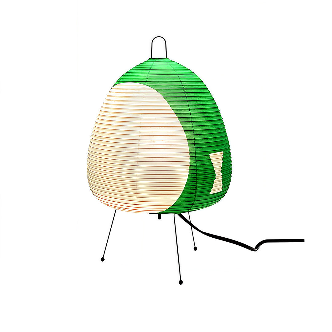 Minimalist White Rice Paper Table Lamp in Wabi-Sabi Style for Living Room