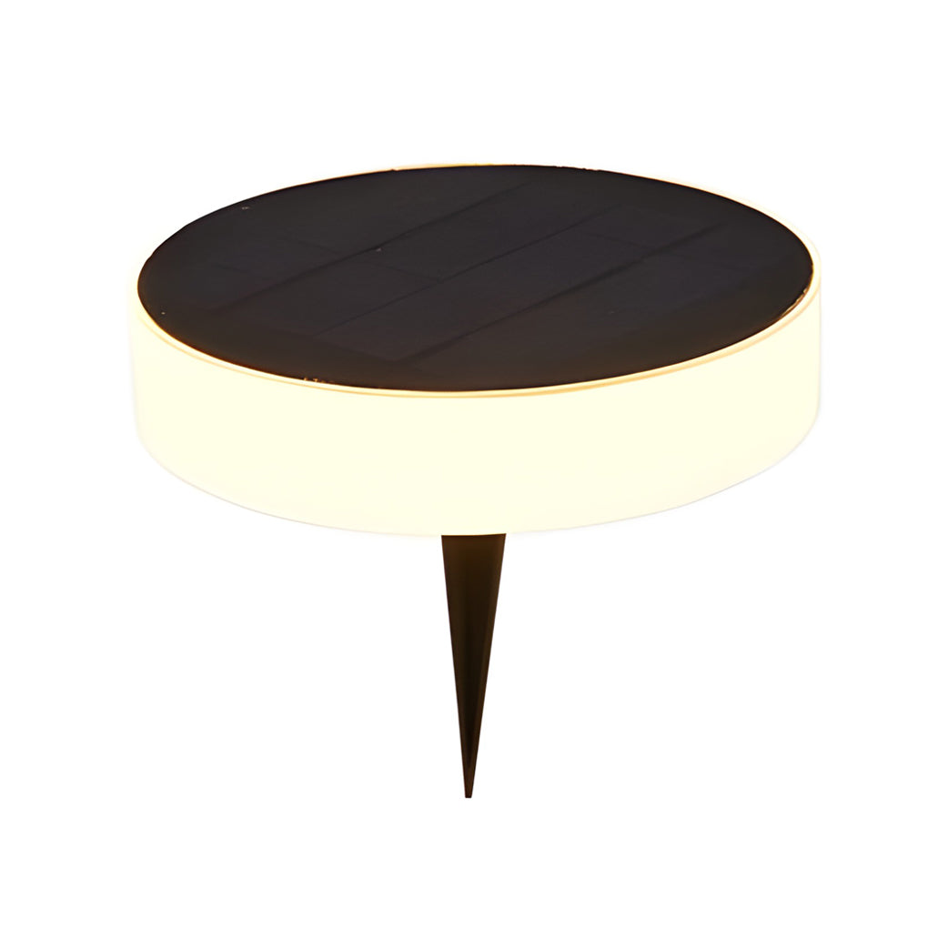 Sleek Solar-Powered LED Disc Lights for Outdoor Garden Pathway Décor