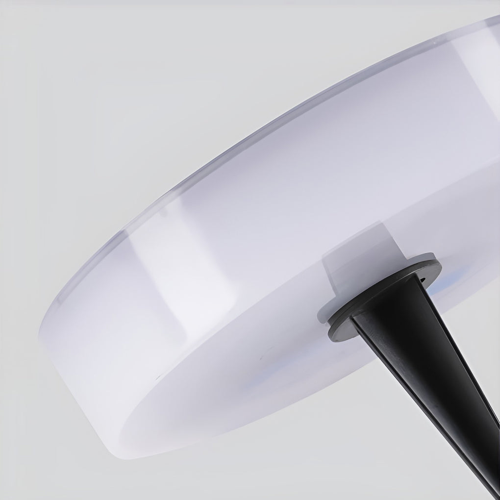 Sleek Solar-Powered LED Disc Lights for Outdoor Garden Pathway Décor