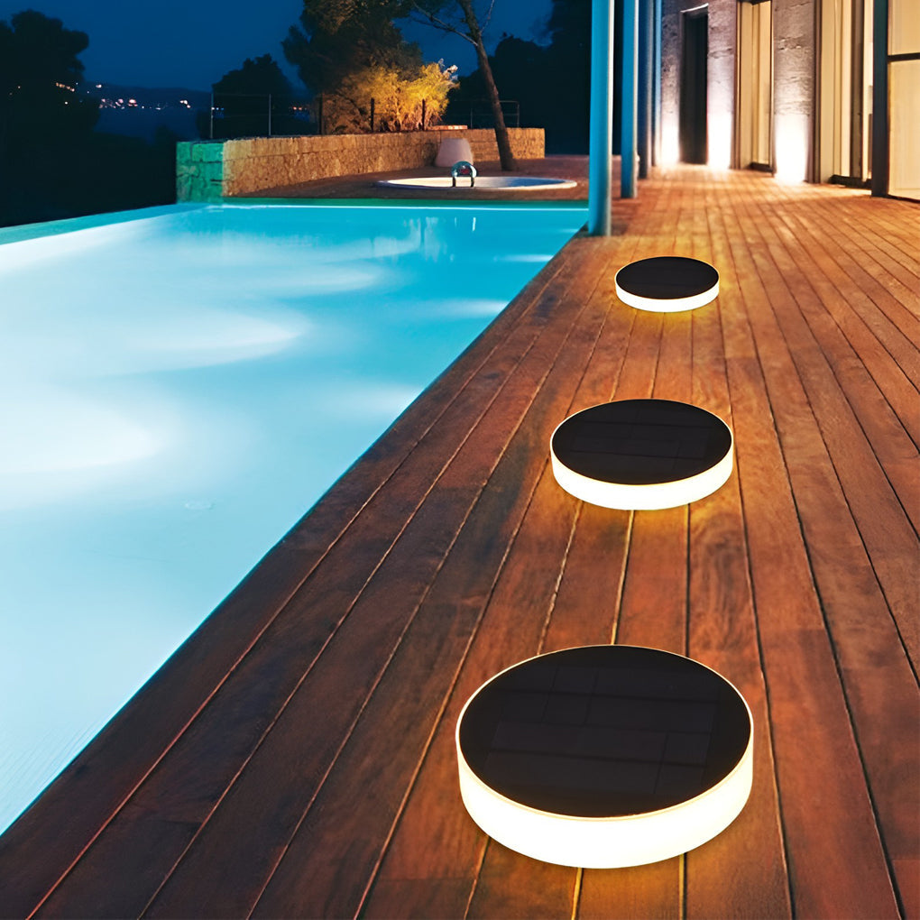 Elegant LED Solar Disc Lights for Outdoor Landscape Lighting Décor