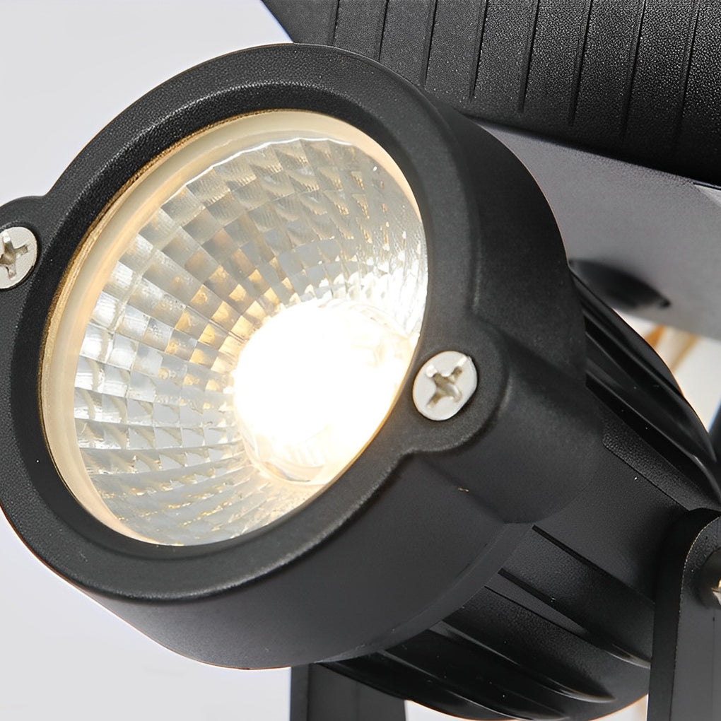 Adjustable RGB LED Ground Spike Solar Tree Spotlight for Outdoor Use
