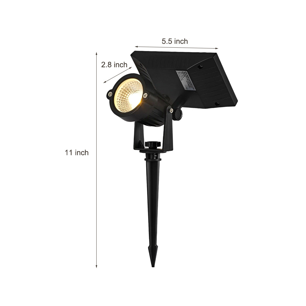 Adjustable RGB LED Ground Spike Solar Tree Spotlight for Outdoor Use