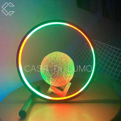 Contemporary White Ceramic Halo Table Lamp for Living Room Bedroom