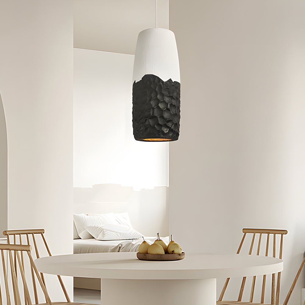 Wabi-Sabi Inspired Handmade HDPE Pendant Light for Modern Living Spaces
