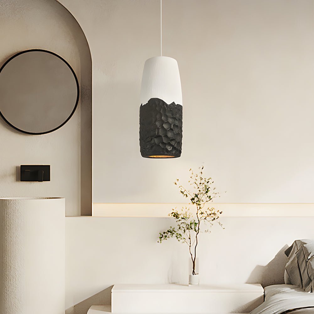 Wabi-Sabi Inspired Handmade HDPE Pendant Light for Modern Living Spaces