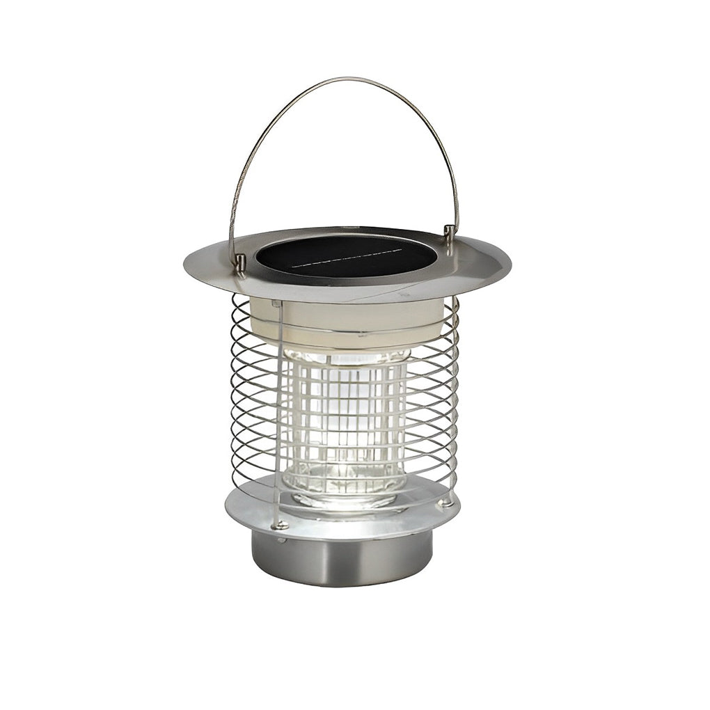 Solar-Powered Purple LED Bug Zapper Lamp for Outdoor Gardens & Patios
