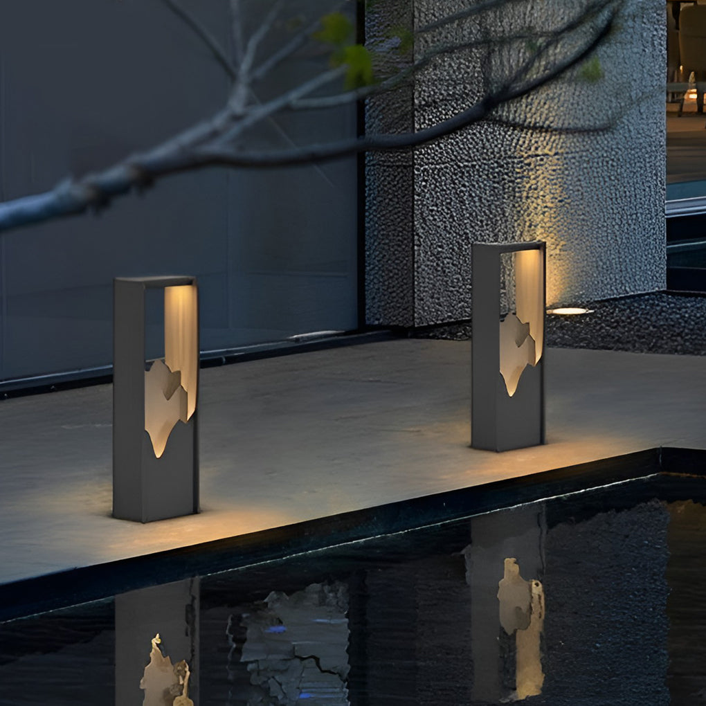 Elegant Waterproof Hollow Solar Lawn Lamp for Pathway & Landscape