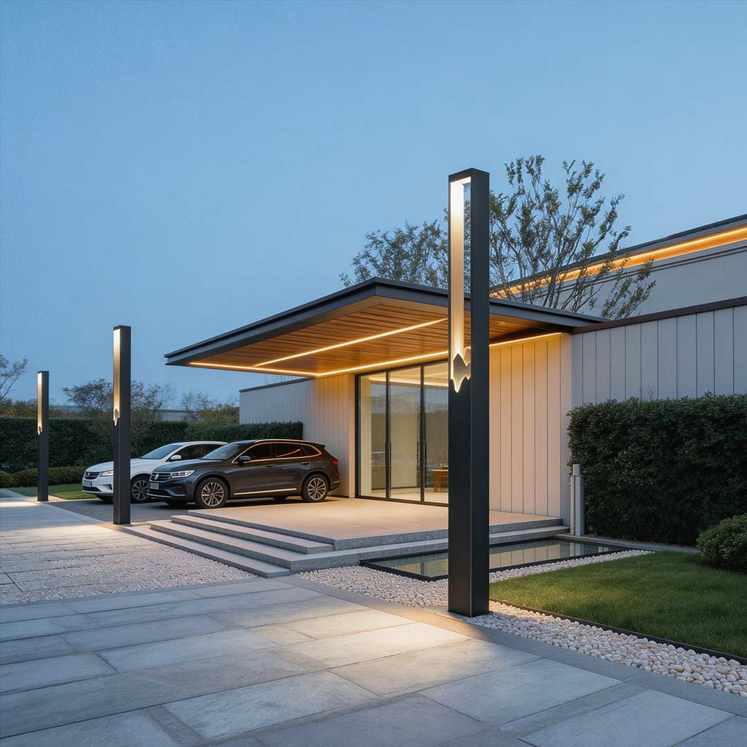 Elegant Waterproof Hollow Solar Lawn Lamp for Pathway & Landscape