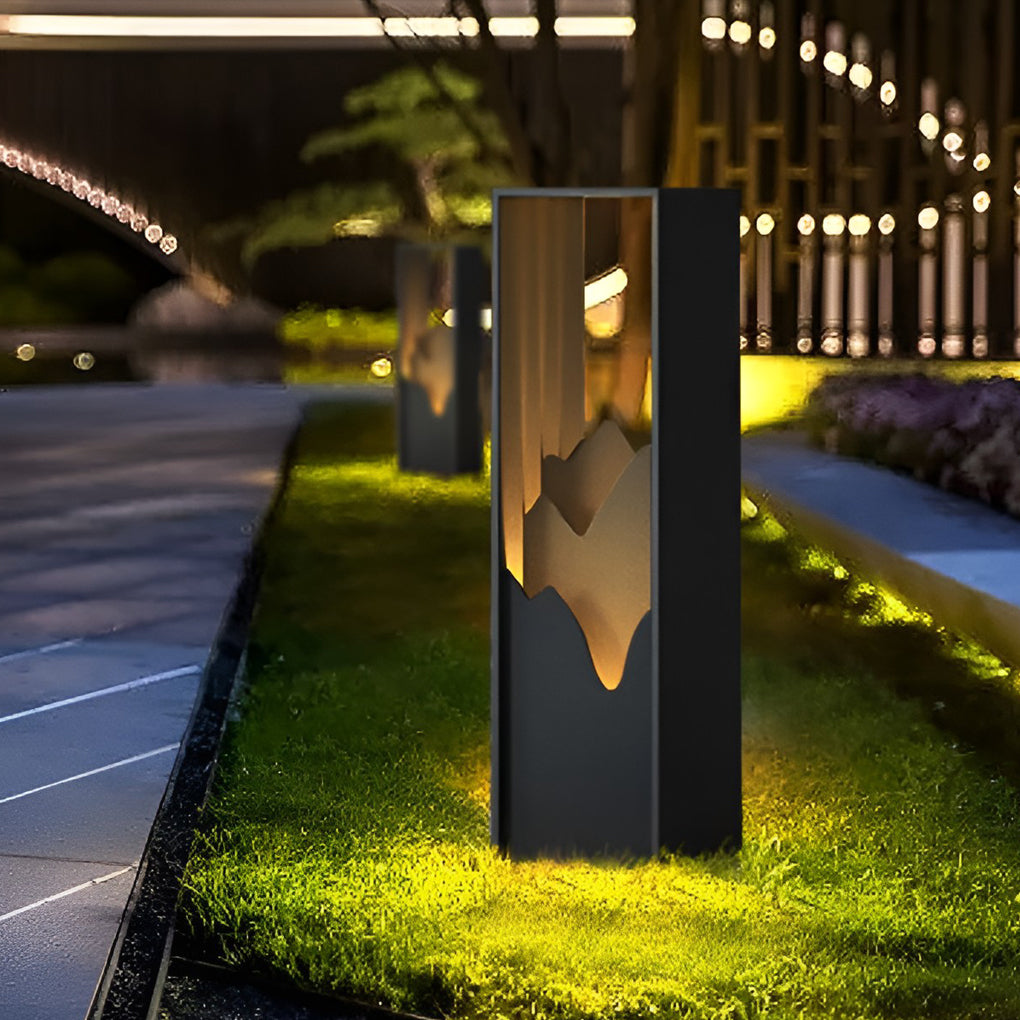Elegant Waterproof Hollow Solar Lawn Lamp for Pathway & Landscape