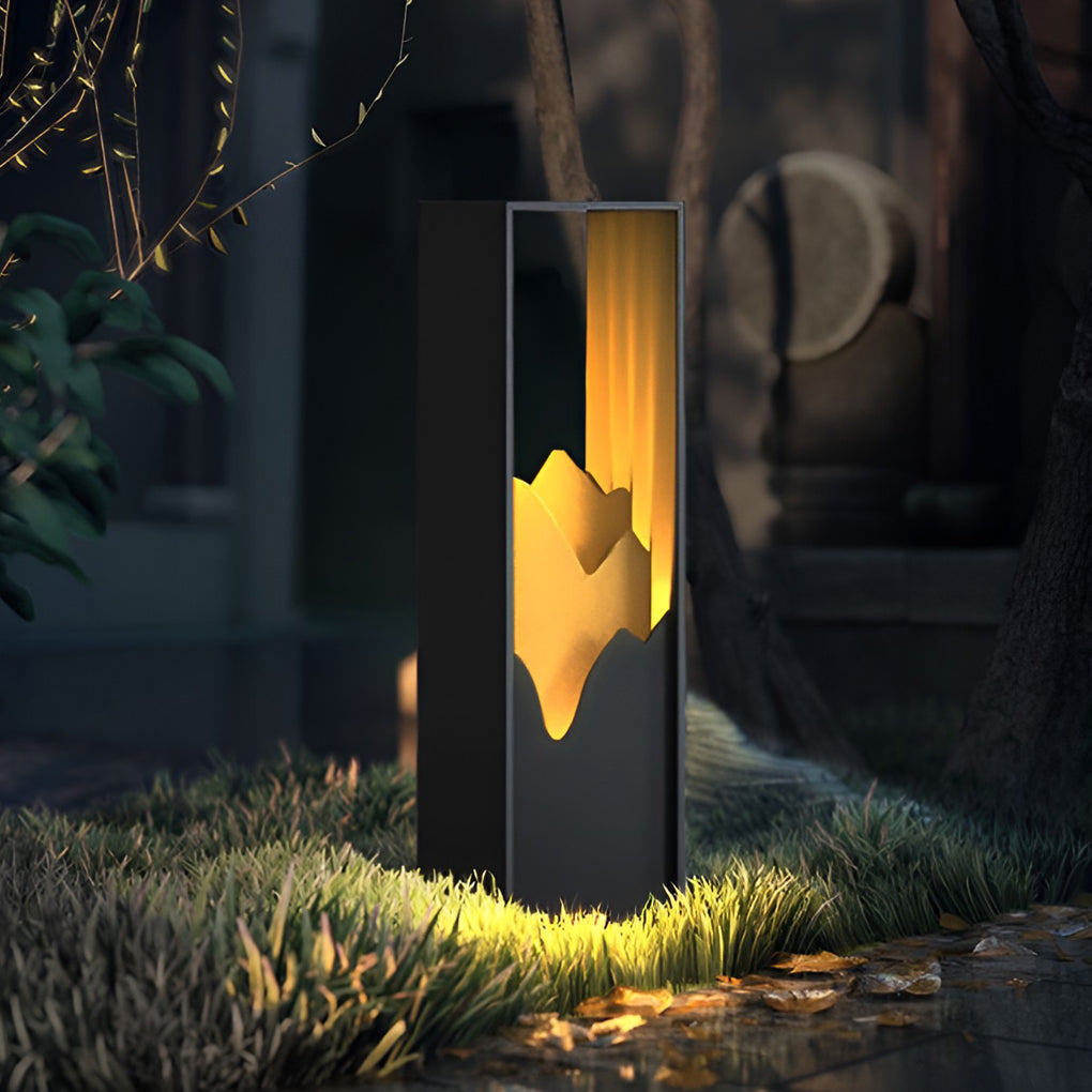 Elegant Waterproof Hollow Solar Lawn Lamp for Pathway & Landscape