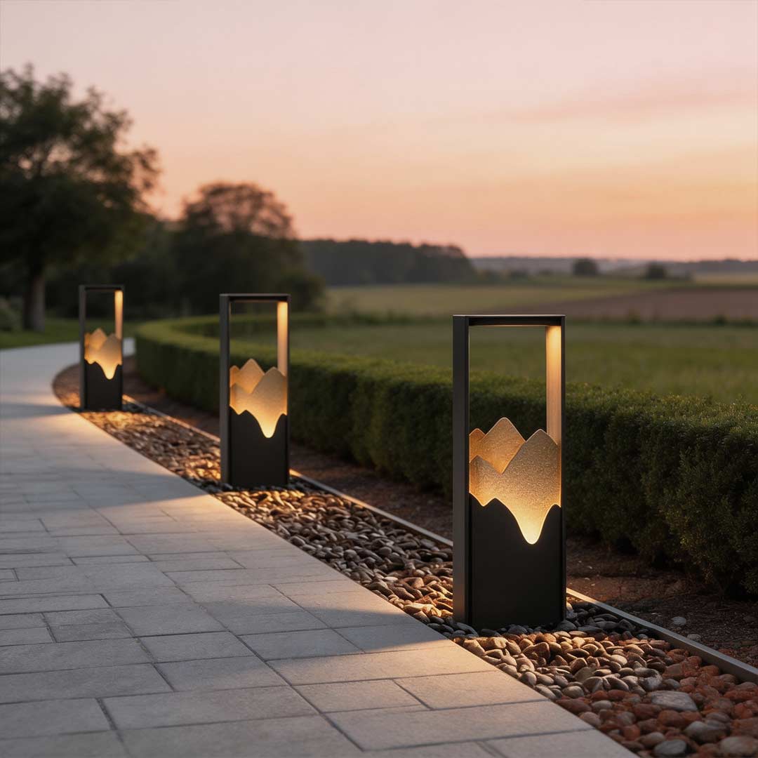 Elegant Waterproof Hollow Solar Lawn Lamp for Pathway & Landscape