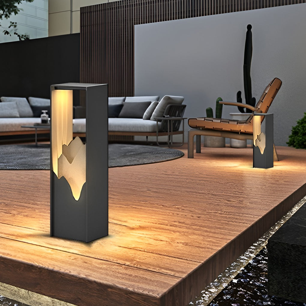 Elegant Waterproof Hollow Solar Lawn Lamp for Pathway & Landscape