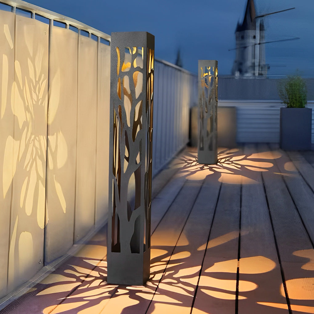 Sleek Black Hollow Outdoor LED Path Light for Modern Landscape Design